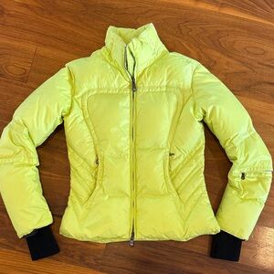 JET SET XTREME JSX Women's Down Lime Green Yellow Puffer Jacket ski Coat GORSUCH